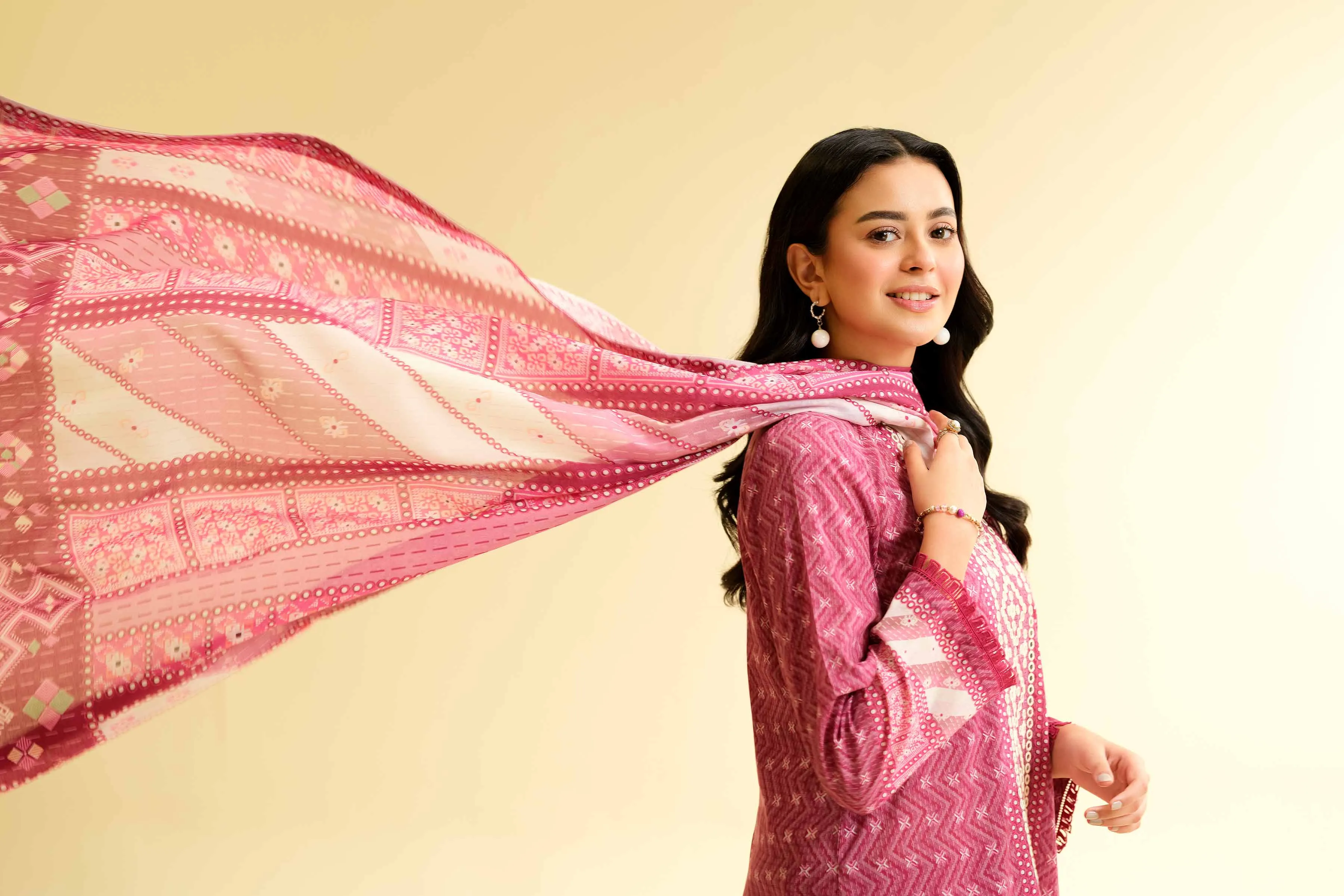 3 Piece - Digital Printed Embroidered Suit - 42501426