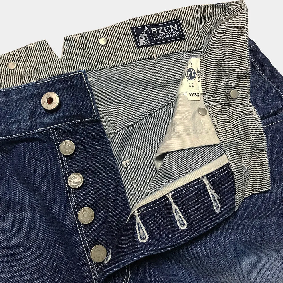 BZEN M.1433 L32-SUTTER REGULAR STRAIGHT WORK PANT- 13oz- T0 ROYAL BLUE