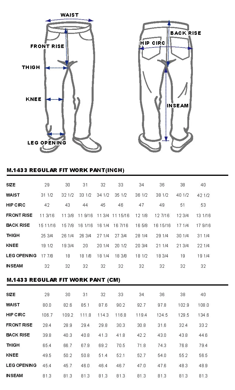 BZEN M.1433 L32-SUTTER REGULAR STRAIGHT WORK PANT- 13oz- T0 ROYAL BLUE