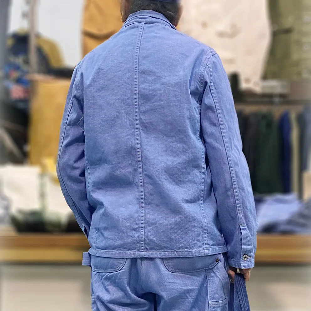 BZEN M.3081 LEWIS-UK13 REGULAR FIT 4 POCKET DENIM BLAZER-12OZ-E0 LIGHT BLUE