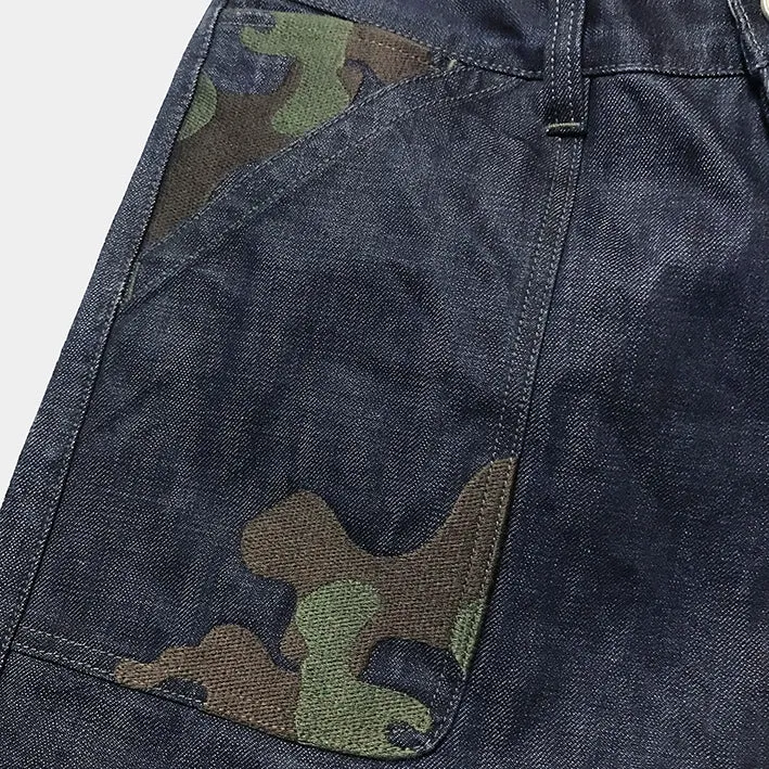 BZEN UNARMY - M.1136 L30-RORY RELAX STRAIGHT BUCKLE BACK 14.5oz RAW SELVEDGE- E0 RINSE