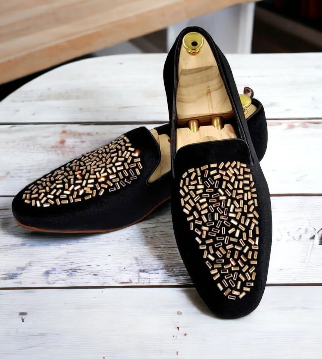 Fashion Rhine Stone Moccasin Shoes