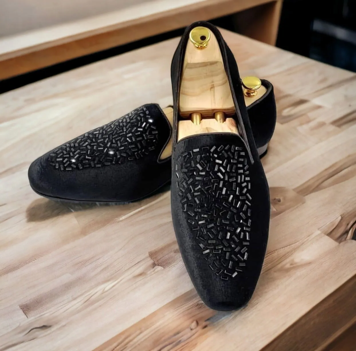 Fashion Rhine Stone Moccasin Shoes