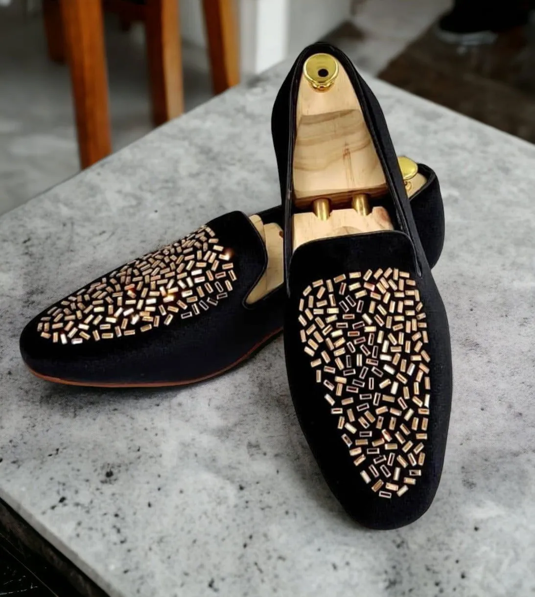 Fashion Rhine Stone Moccasin Shoes