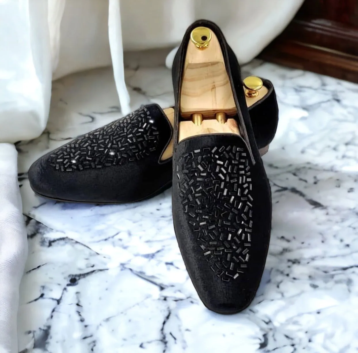 Fashion Rhine Stone Moccasin Shoes