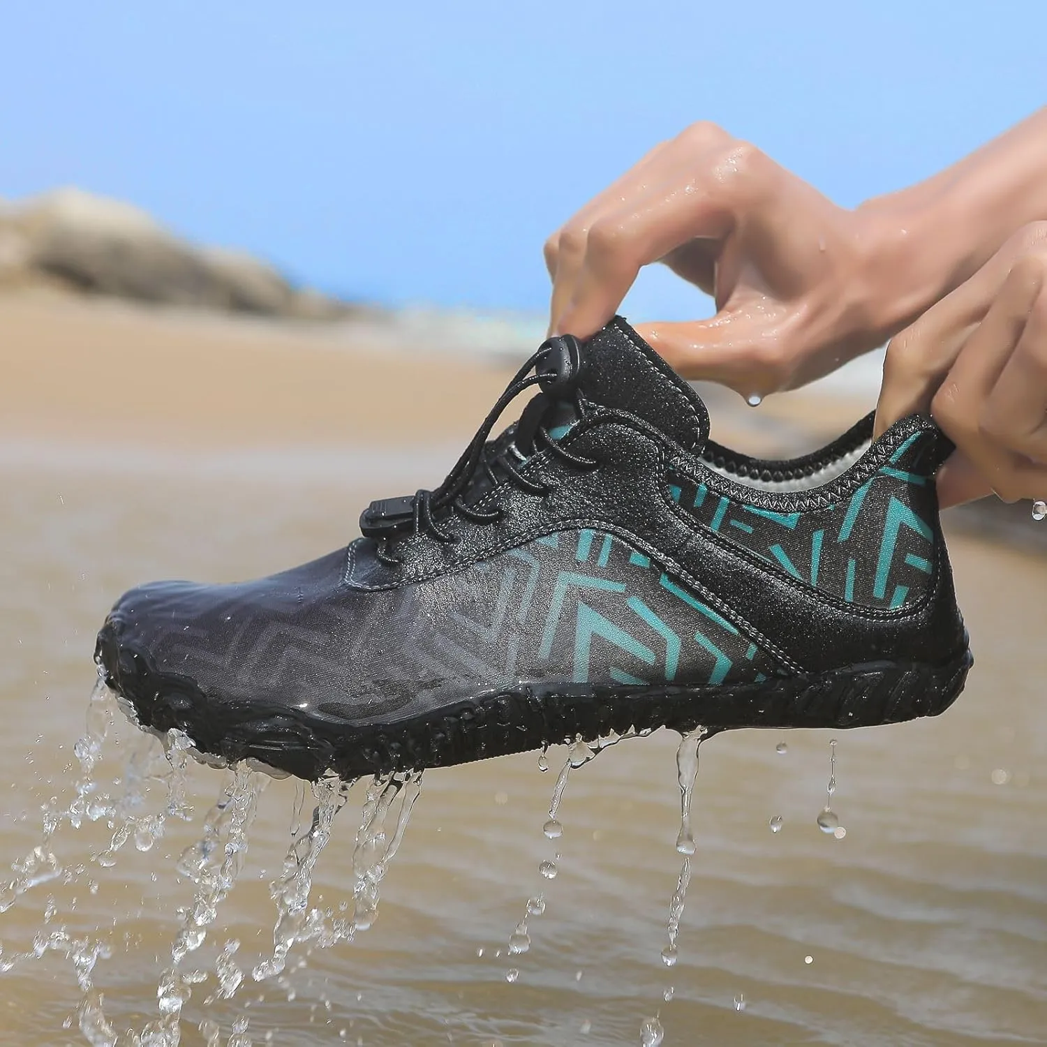 Hike Barefoot Shoes for Men Pro Footwear Shoes Mens Wide Toe Box Hiking Waliking Shoes Healthy & Non-Slip Barefoot Shoes Waterproof Trail Running Shoes
