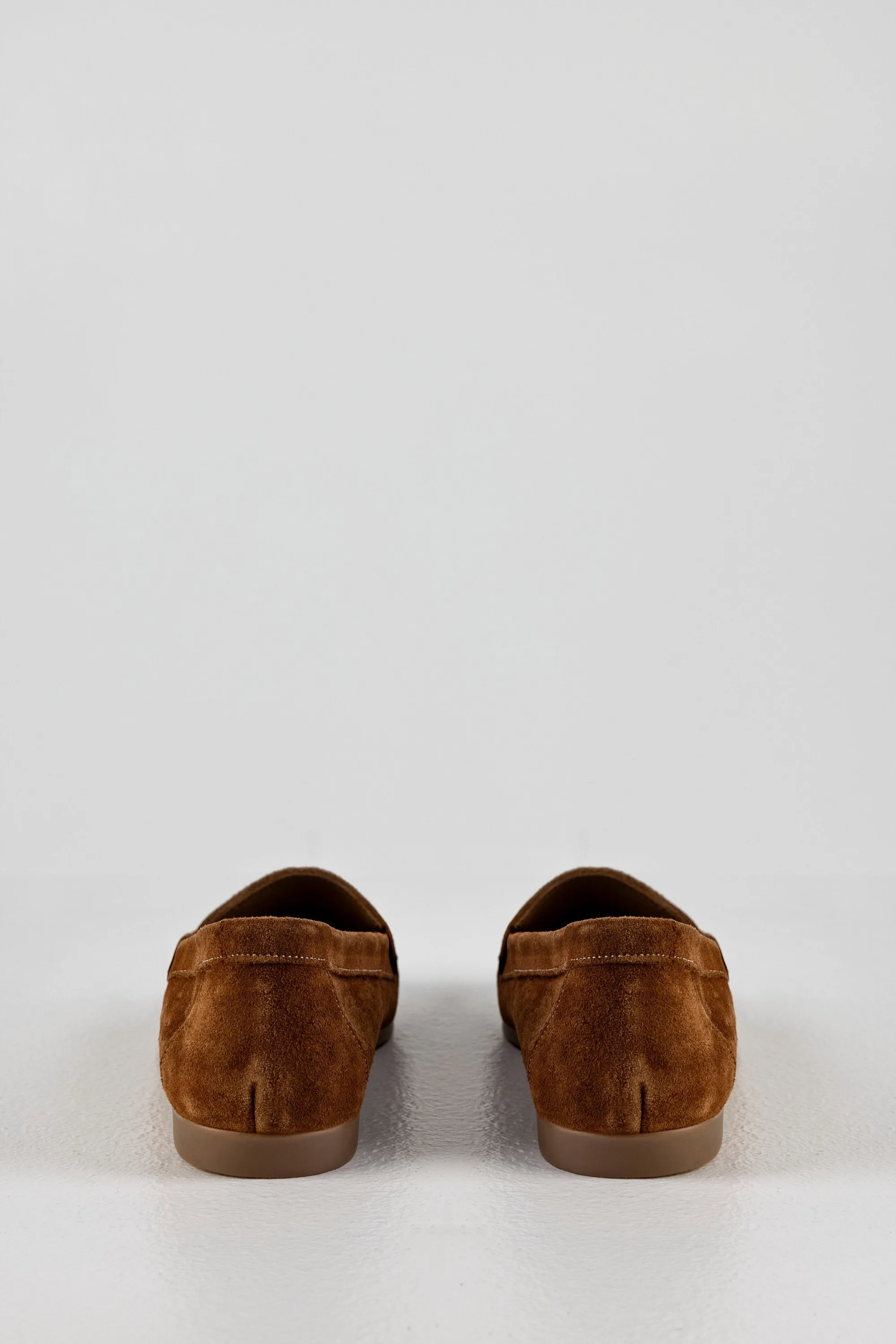 Leather suede moccasin with tassels