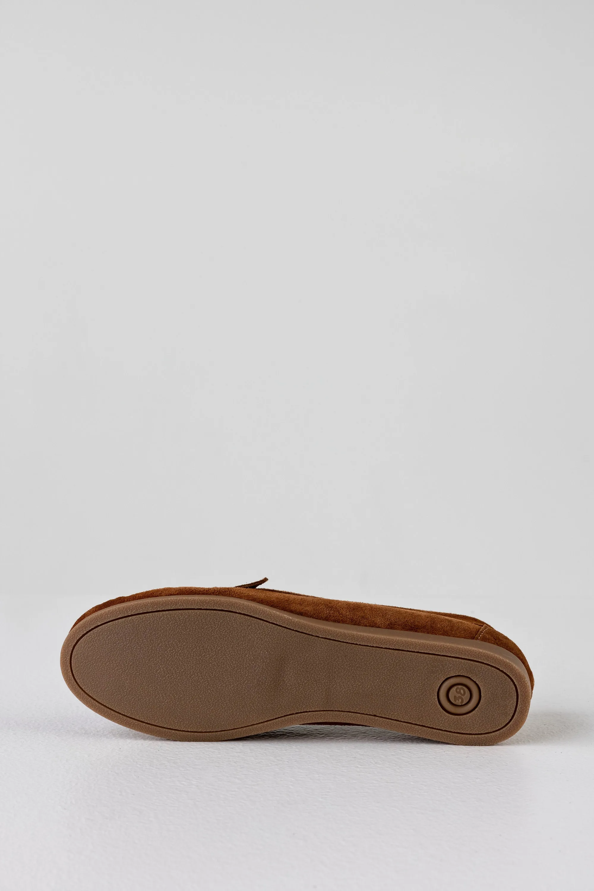 Leather suede moccasin with tassels