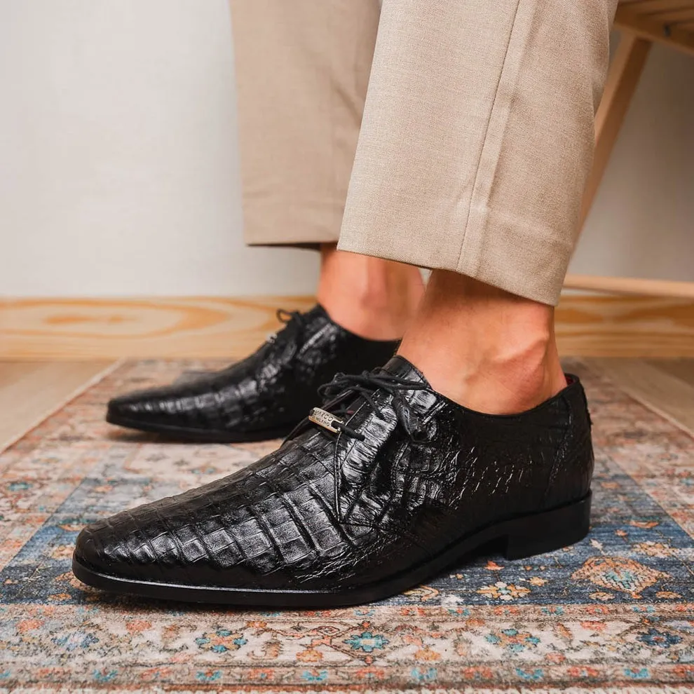 Marco Di Milano Lacio Men's Shoes Exotic Crocodile Derby Oxfords (MDM1019)