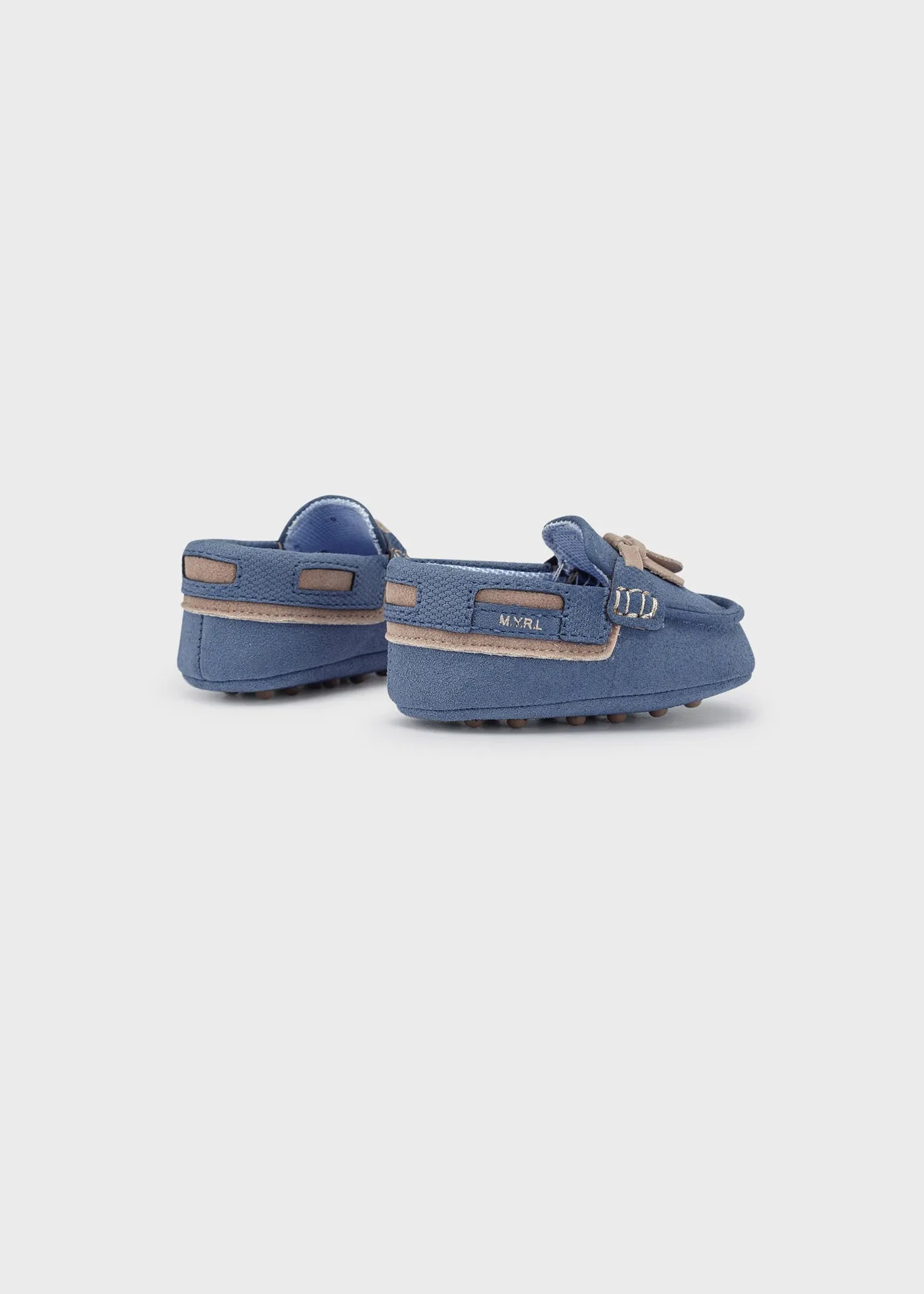 Newborn Boy Blue Moccasins
