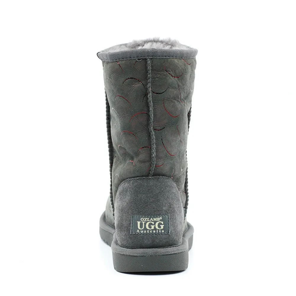 Peacock Medium Ugg Boot - Grey