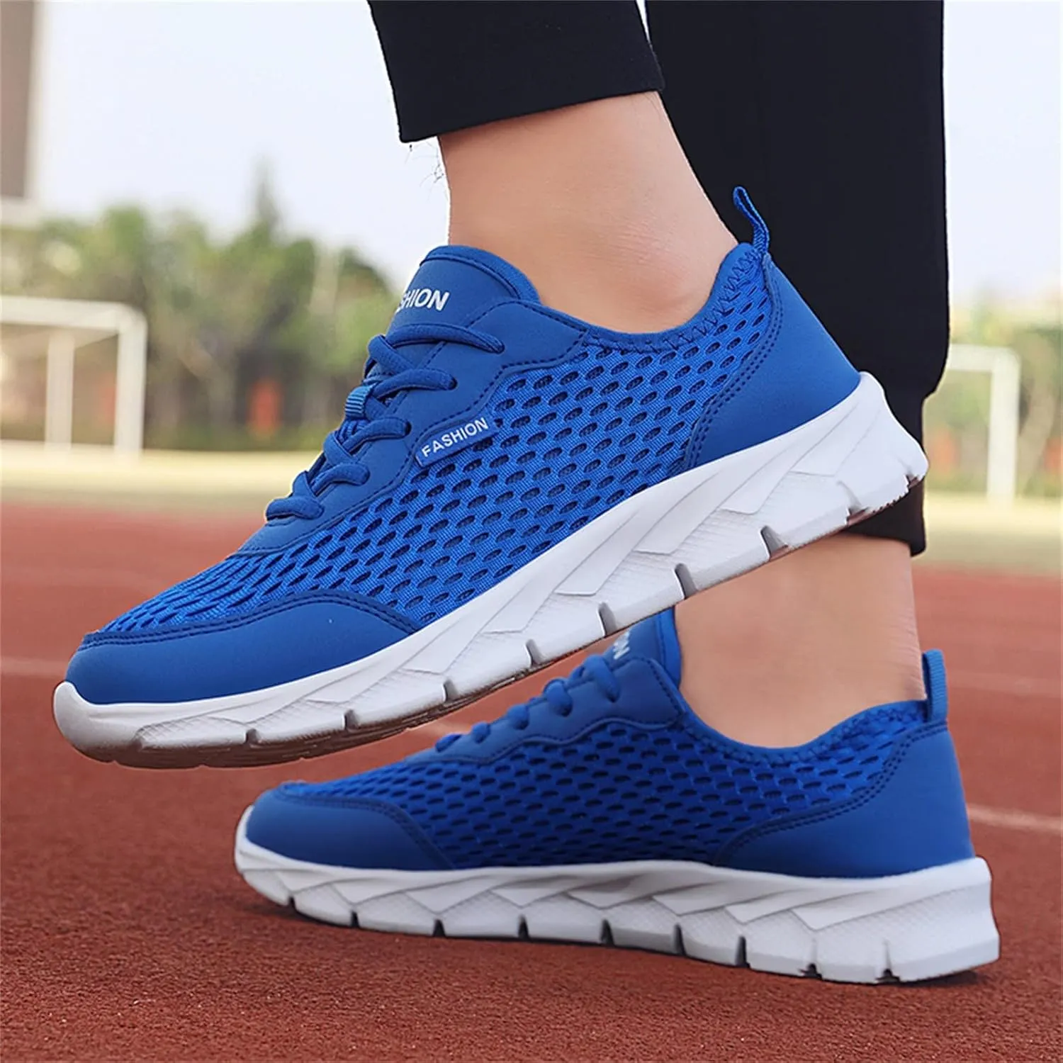 Tennis Shoes Womens Lightweight Comfortable Lace up Mens Tennis Shoes Slip On Black Casual Shoes Waterproof Sneakers Red Tennis Shoe Cross Trainer Shoe