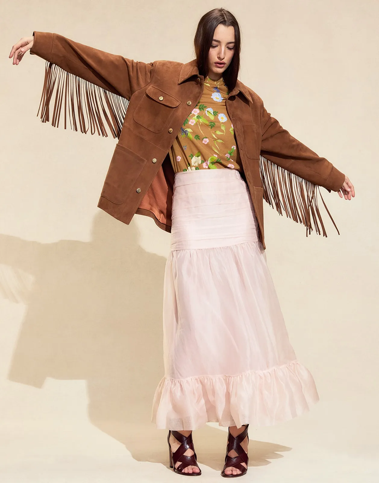 Westward Fringe Suede Jacket