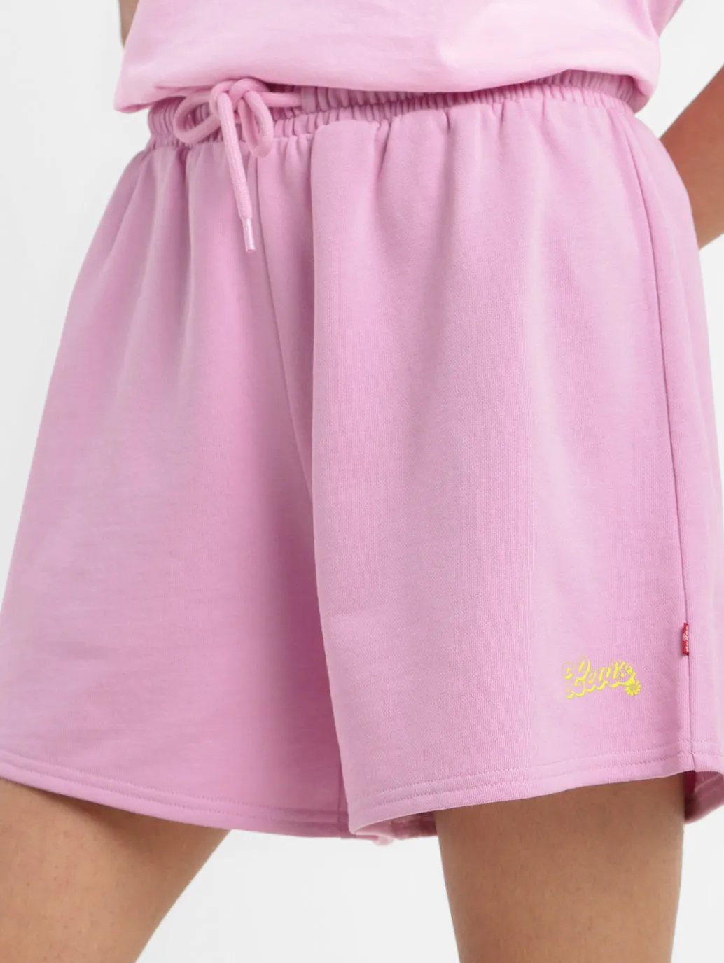 Women's Mid Rise Pink Regular Fit Shorts